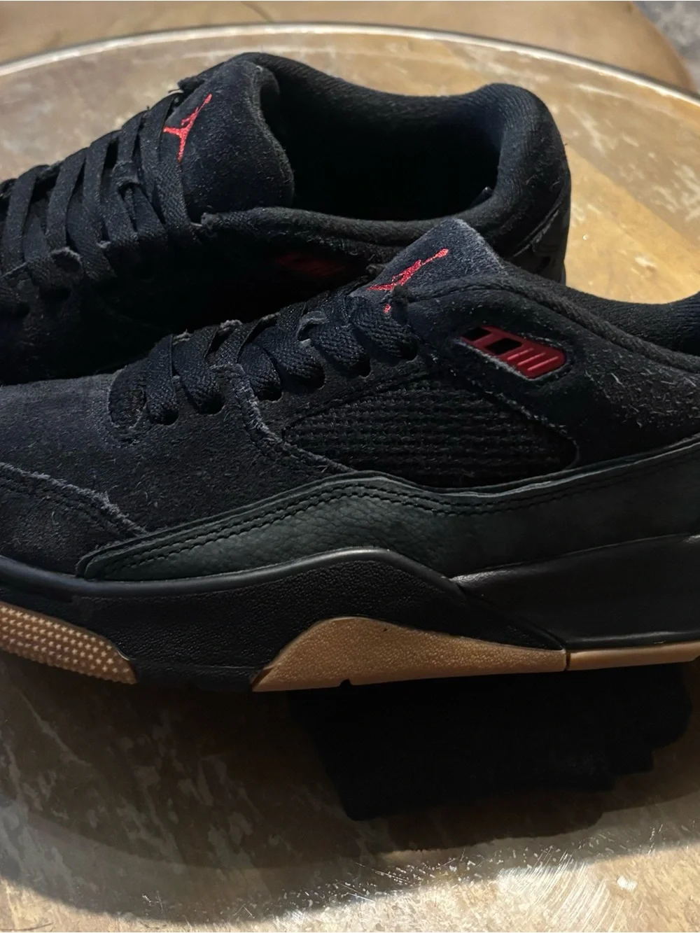 🔥 Jordan Flight Court – Black/Gum/Varsity Red